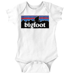 Bigfoot Mountain Romper Bodysuit-Direct To Garment Print-Brisco Baby