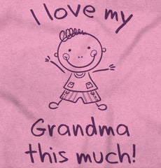Love My Grandma Romper Bodysuit-Direct To Garment Print-Brisco Baby
