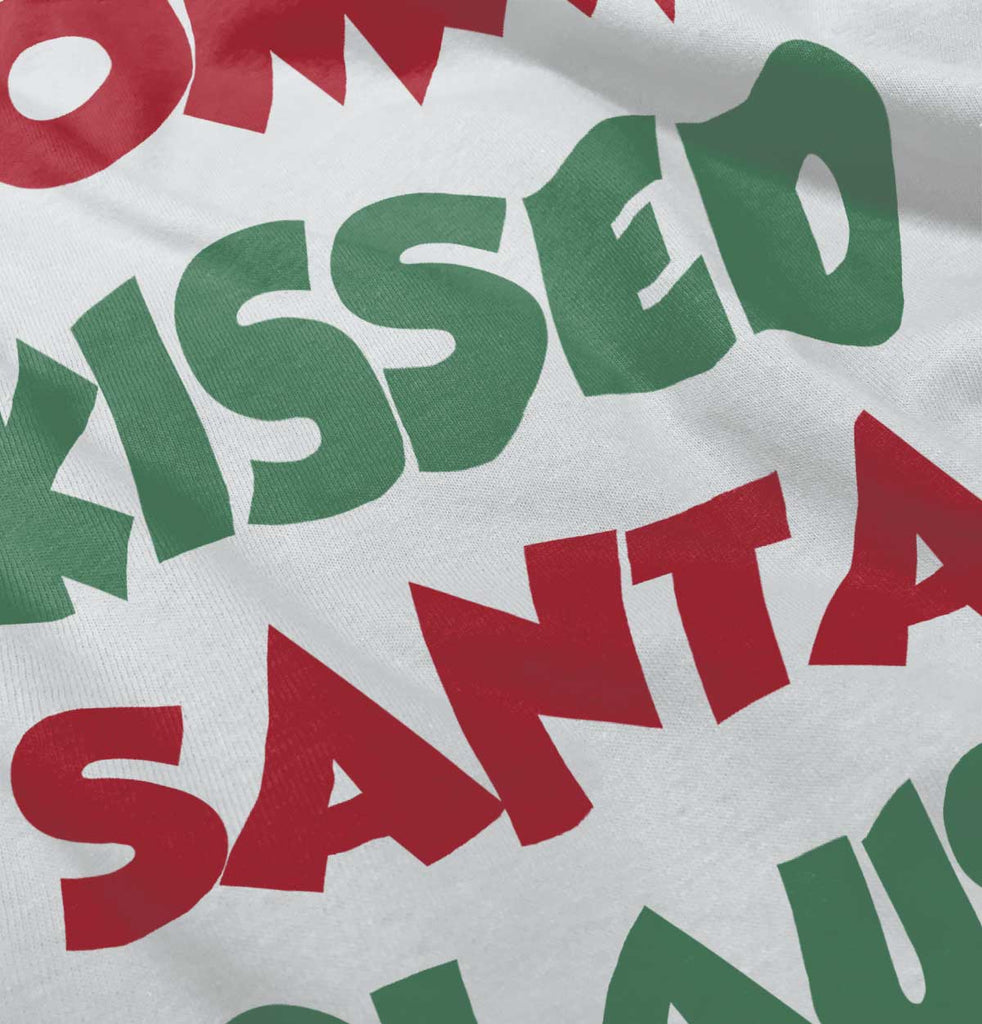 Mommy Kissed Santa Claus Infant Baby Bib-Direct To Garment Print-Brisco Baby