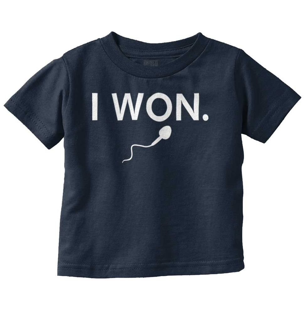 Won The Race Infant Toddler T Shirt-Direct To Garment Print-Brisco Baby