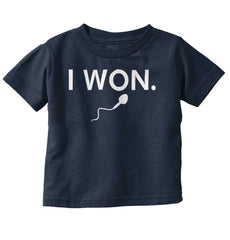 Won The Race Infant Toddler T Shirt-Direct To Garment Print-Brisco Baby