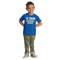 Lil Cousin Baseball Squad Infant Toddler T Shirt-Direct To Garment Print-Brisco Baby