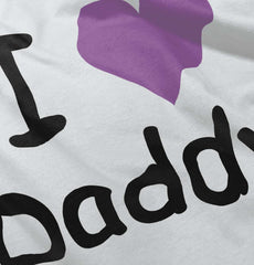 I Heart Daddy Toddler Ruffle Bottom Tee-Direct To Garment Print-Brisco Baby