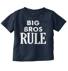 Big Bros Rule Infant Toddler T Shirt-Direct To Garment Print-Brisco Baby