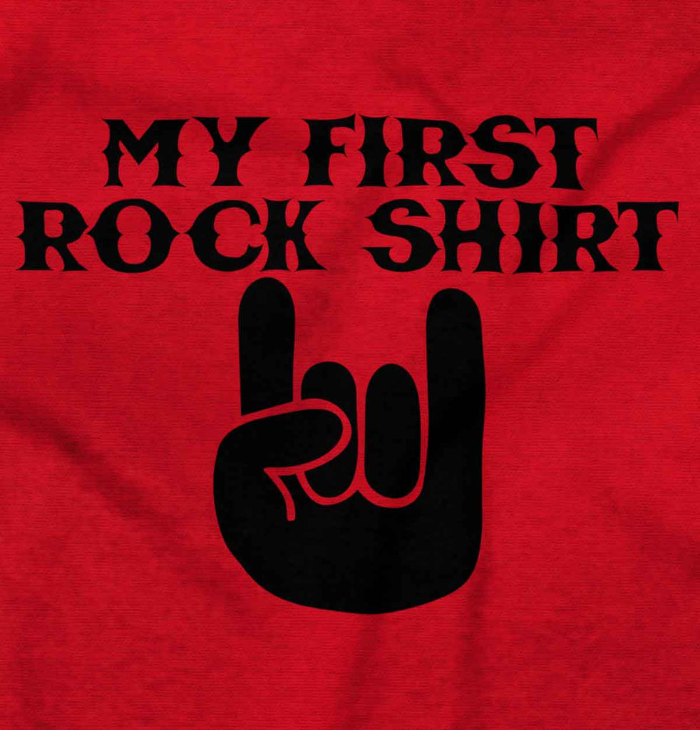 Rock Shirt Ringer Romper Bodysuit-Direct To Garment Print-Brisco Baby