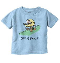 Downhill Stroller Infant Toddler T Shirt-Direct To Garment Print-Brisco Baby