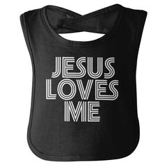 Christ Loves Me Infant Baby Bib-Direct To Garment Print-Brisco Baby