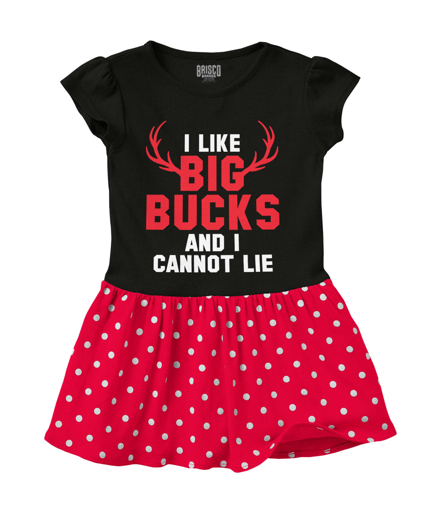 I Like Big Bucks Baby Polka Dot Skirt Dress-Direct To Garment Print-Brisco Baby