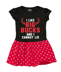 I Like Big Bucks Baby Polka Dot Skirt Dress-Direct To Garment Print-Brisco Baby