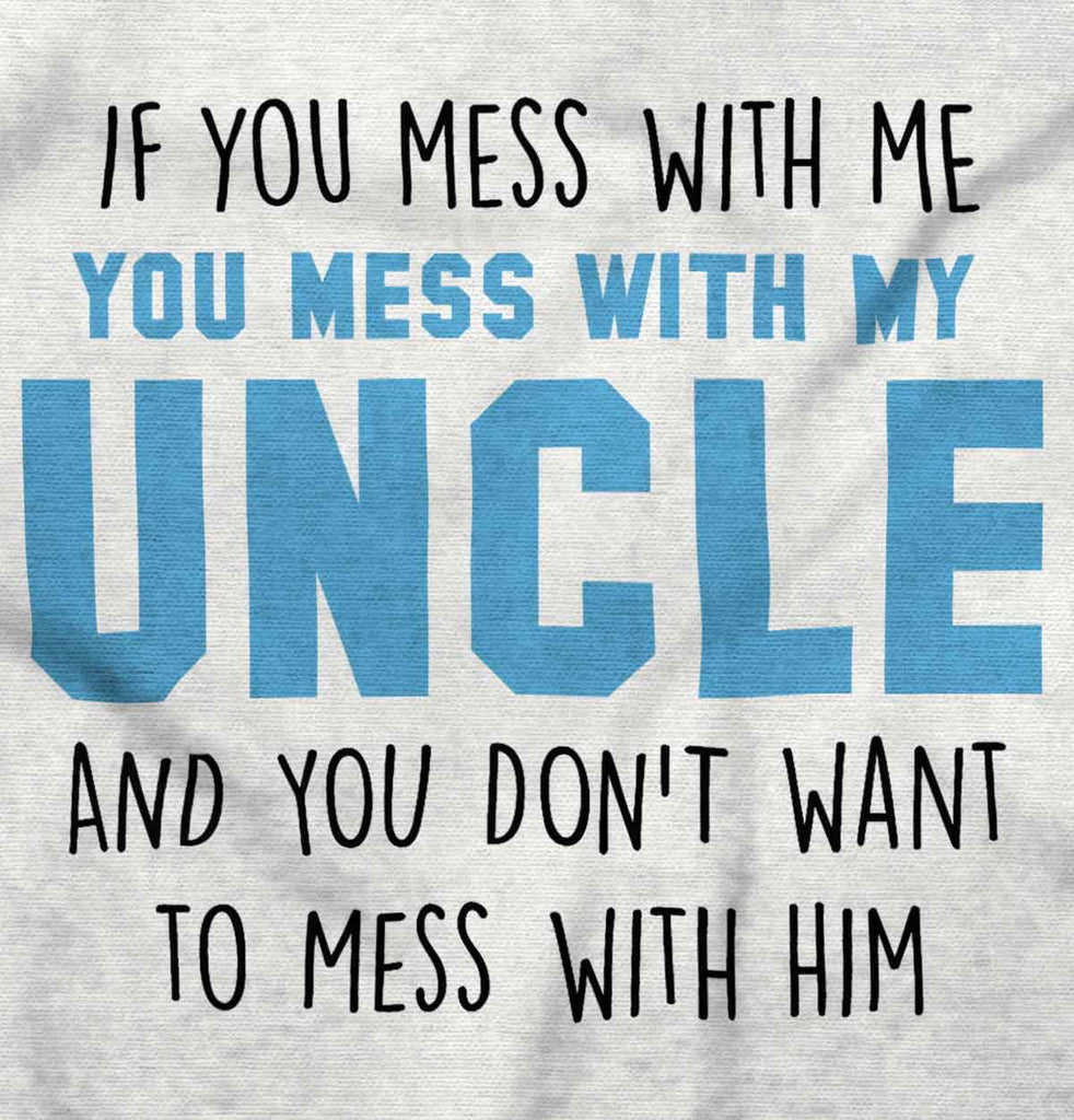 Mess With My Uncle Ringer Romper Bodysuit-Direct To Garment Print-Brisco Baby