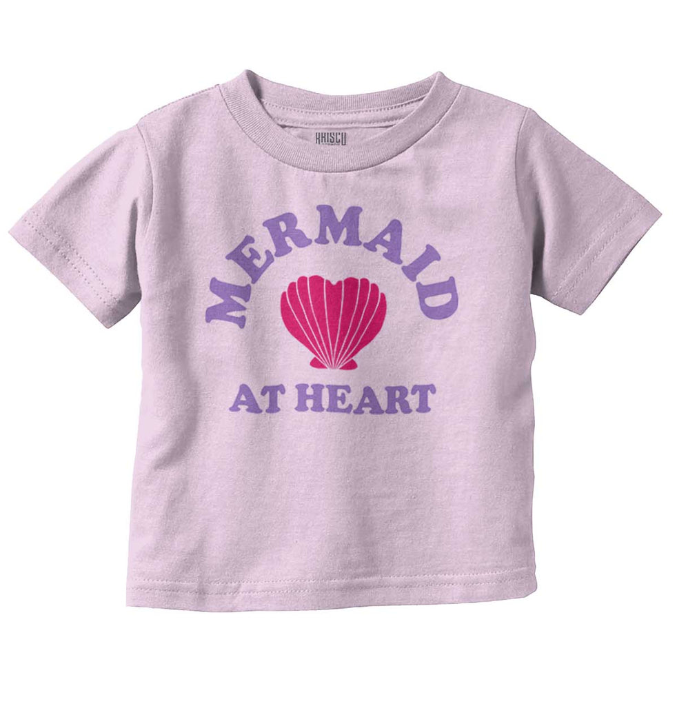 Mermaid At Heart Infant Toddler T Shirt-Direct To Garment Print-Brisco Baby