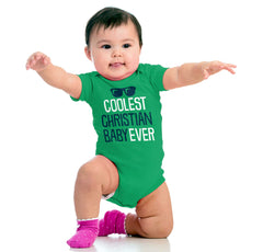 Coolest Christian Baby Romper Bodysuit-Direct To Garment Print-Brisco Baby