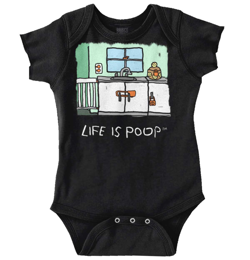Safety Locks Romper Bodysuit-Direct To Garment Print-Brisco Baby
