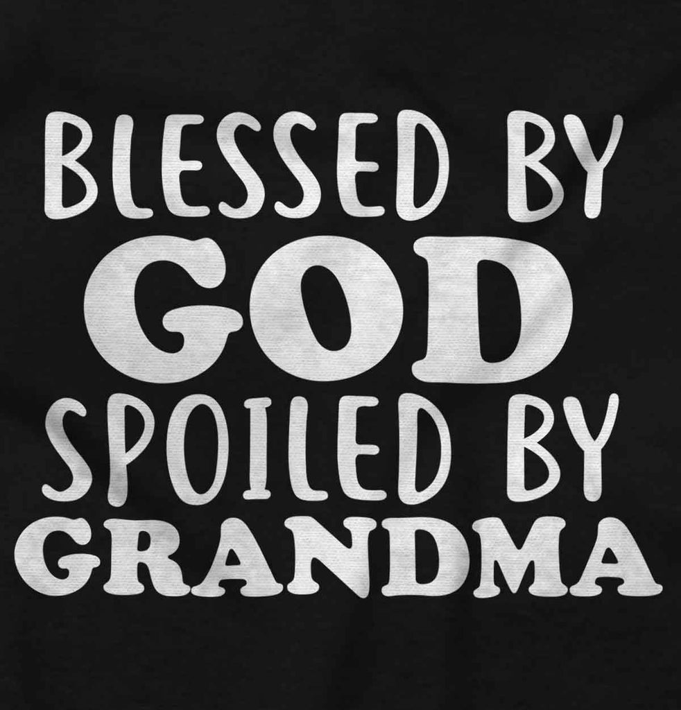 Blessed By God Spoiled By Grandma Infant Baby Bib-Direct To Garment Print-Brisco Baby