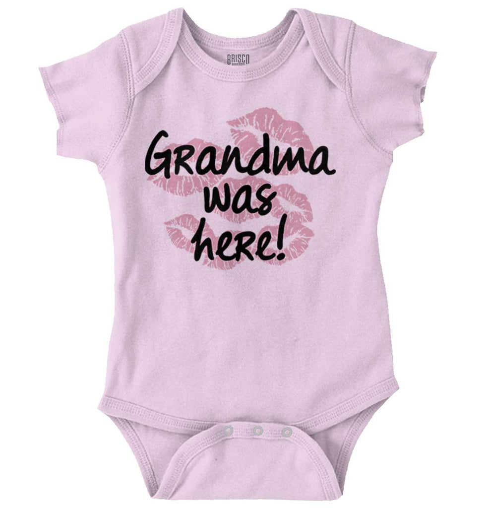 Grandma Was Here Romper Bodysuit-Direct To Garment Print-Brisco Baby