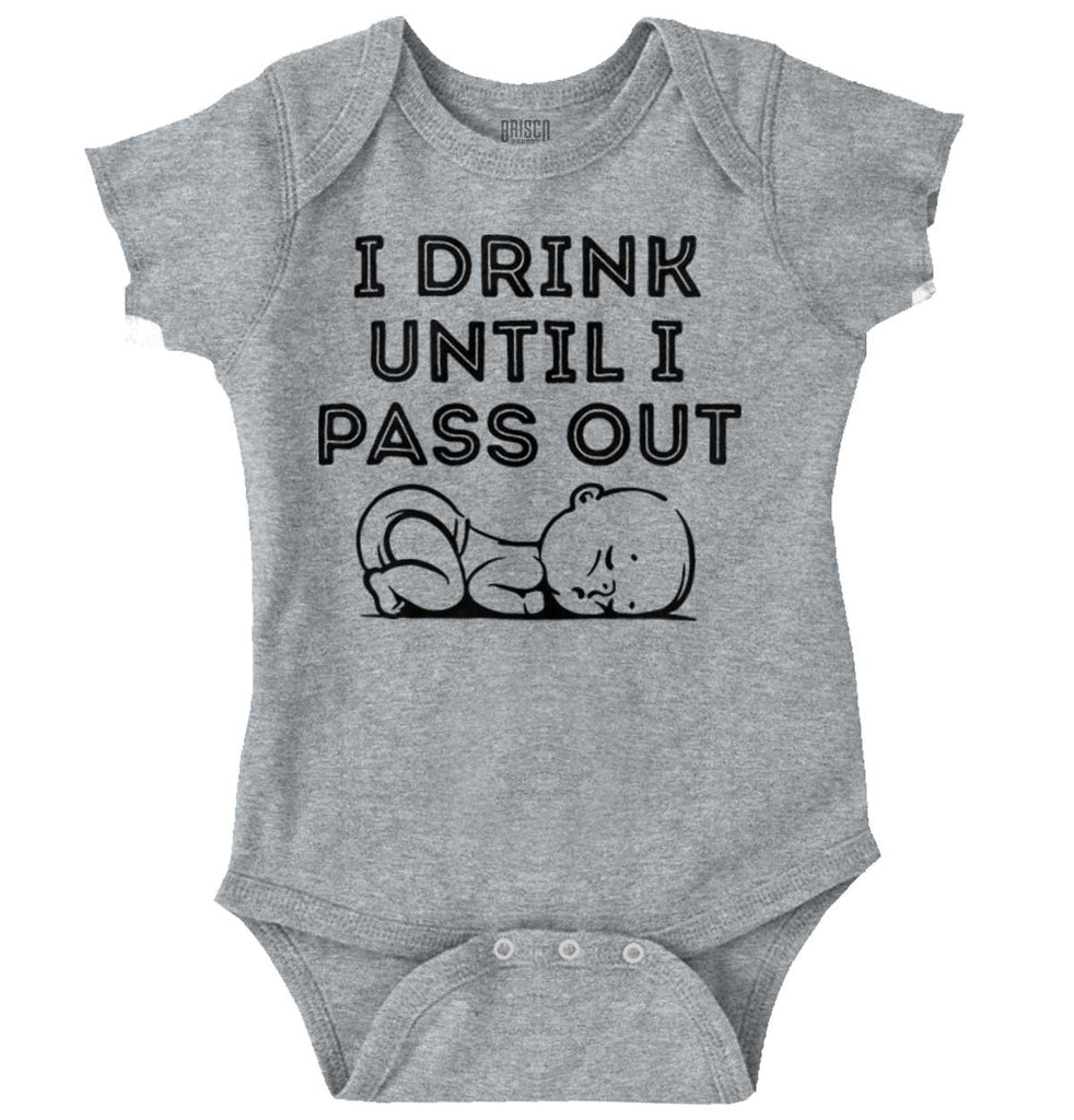 Until I Pass Out Romper Bodysuit-Direct To Garment Print-Brisco Baby