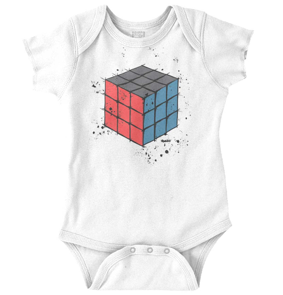 Rubiks Splatter Romper Bodysuit-Direct To Garment Print-Brisco Baby