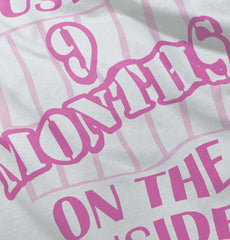 9 Months On The Inside Toddler Ruffle Bottom Tee-Direct To Garment Print-Brisco Baby