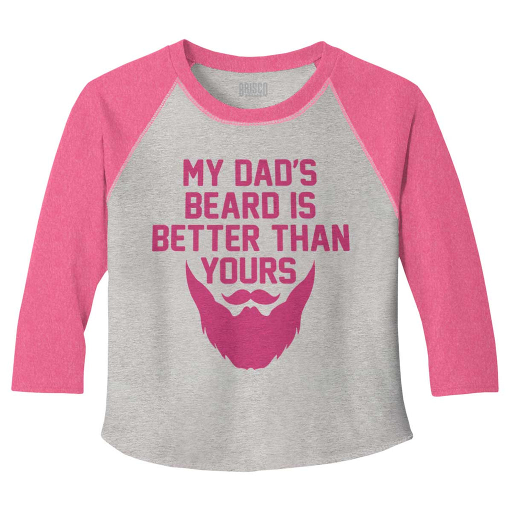 Dad's Beard Toddler Baseball-Direct To Garment Print-Brisco Baby