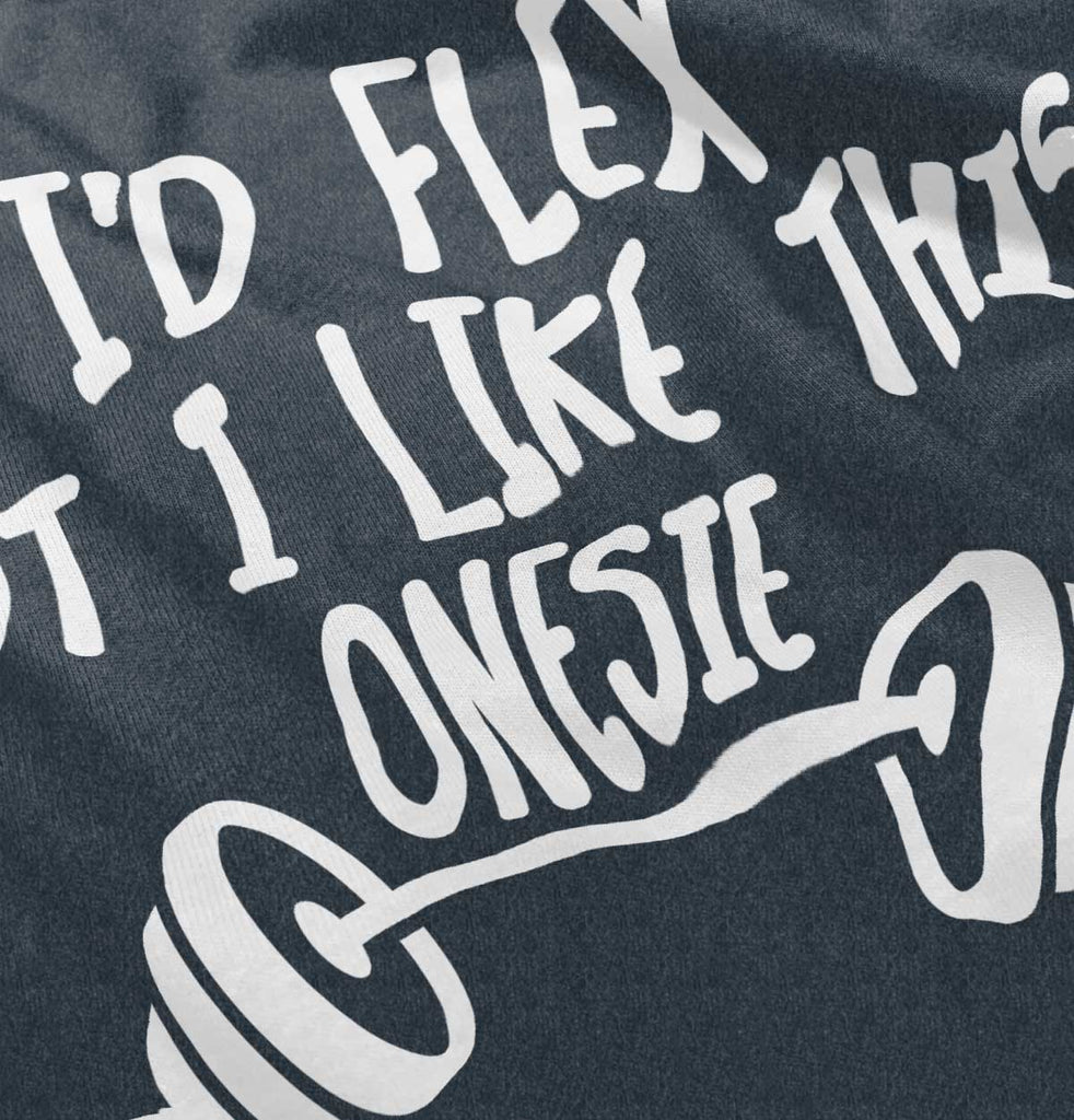 I'd Flex Football Romper Bodysuit-Direct To Garment Print-Brisco Baby