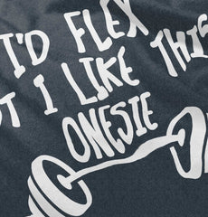 I'd Flex Football Romper Bodysuit-Direct To Garment Print-Brisco Baby