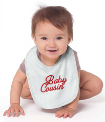 Baby Cousin Infant Baby Bib-Direct To Garment Print-Brisco Baby