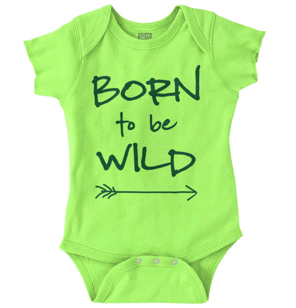 Born To Be Wild Romper Bodysuit-Direct To Garment Print-Brisco Baby