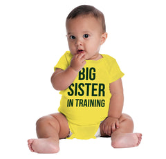 Big Sister In Training Romper Bodysuit-Direct To Garment Print-Brisco Baby