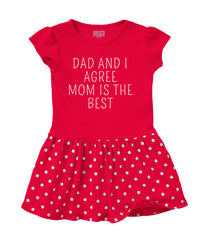 Mom Is Best Baby Polka Dot Skirt Dress-Direct To Garment Print-Brisco Baby