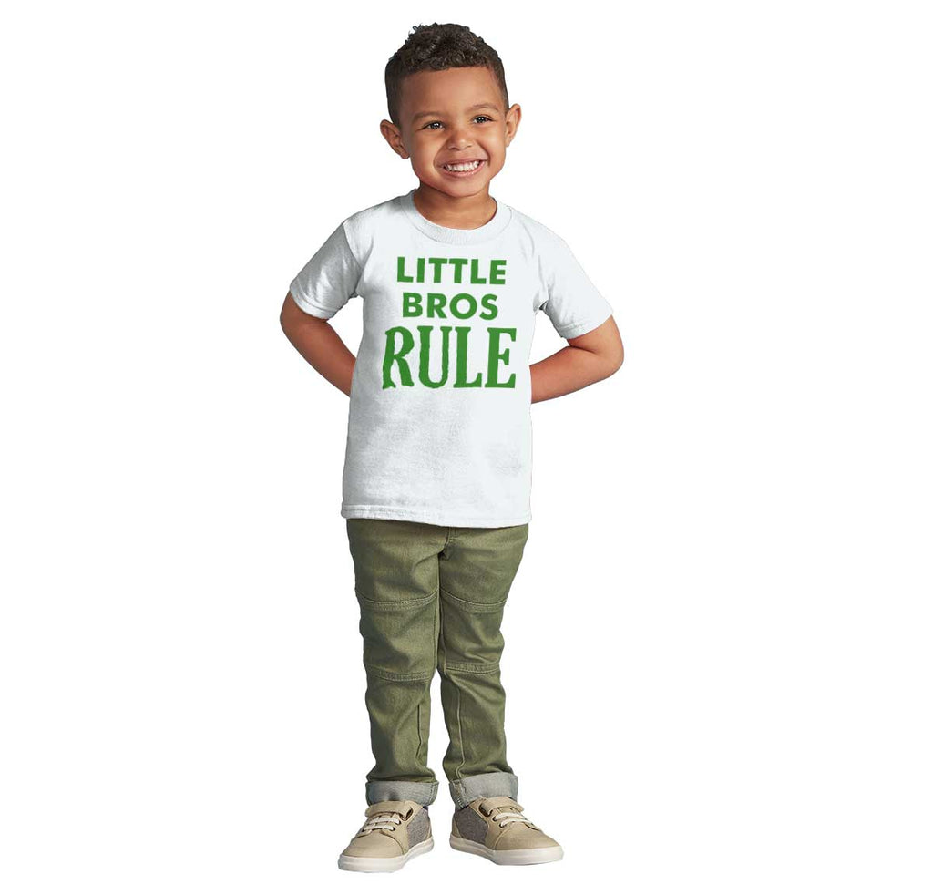 Little Bros Rule Infant Toddler T Shirt-Direct To Garment Print-Brisco Baby