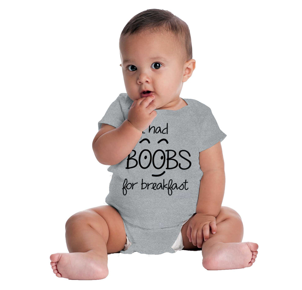 I Had Boobs Romper Bodysuit-Direct To Garment Print-Brisco Baby