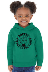 Popeye To The Finish Toddler Pullover Hoodie-Direct To Garment Print-Brisco Baby