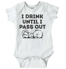 Until I Pass Out Romper Bodysuit-Direct To Garment Print-Brisco Baby