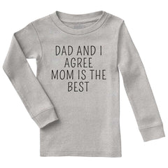 Mom Is Best Solid Baby Pajama Top-Direct To Garment Print-Brisco Baby