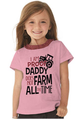 Farm All The Time Toddler Ruffled Trim T-Shirt-Direct To Garment Print-Brisco Baby