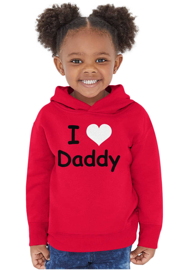 I Heart Daddy Toddler Pullover Hoodie-Direct To Garment Print-Brisco Baby