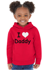 I Heart Daddy Toddler Pullover Hoodie-Direct To Garment Print-Brisco Baby