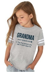 Grandma Toddler Football Jersey Tee-Direct To Garment Print-Brisco Baby