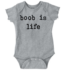 Boob Is Life Romper Bodysuit-Direct To Garment Print-Brisco Baby