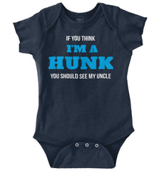 I'm A Hunk Romper Bodysuit-Direct To Garment Print-Brisco Baby