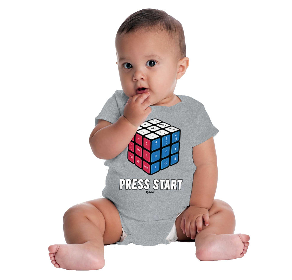 Press Start Romper Bodysuit-Direct To Garment Print-Brisco Baby