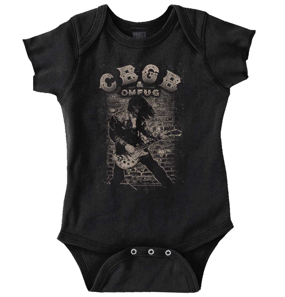 CBGB Rocker Romper Bodysuit-Direct To Garment Print-Brisco Baby