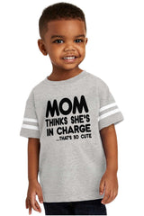 In Charge Toddler Football Jersey Tee-Direct To Garment Print-Brisco Baby