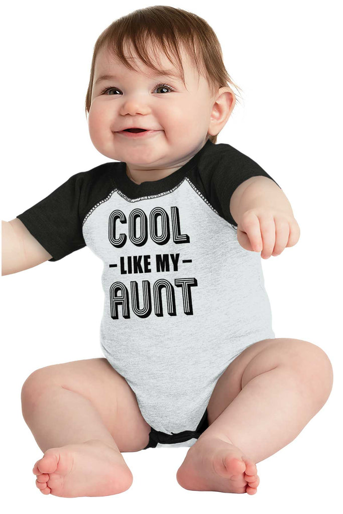 Aunt is Single Raglan Romper Bodysuit-Direct To Garment Print-Brisco Baby