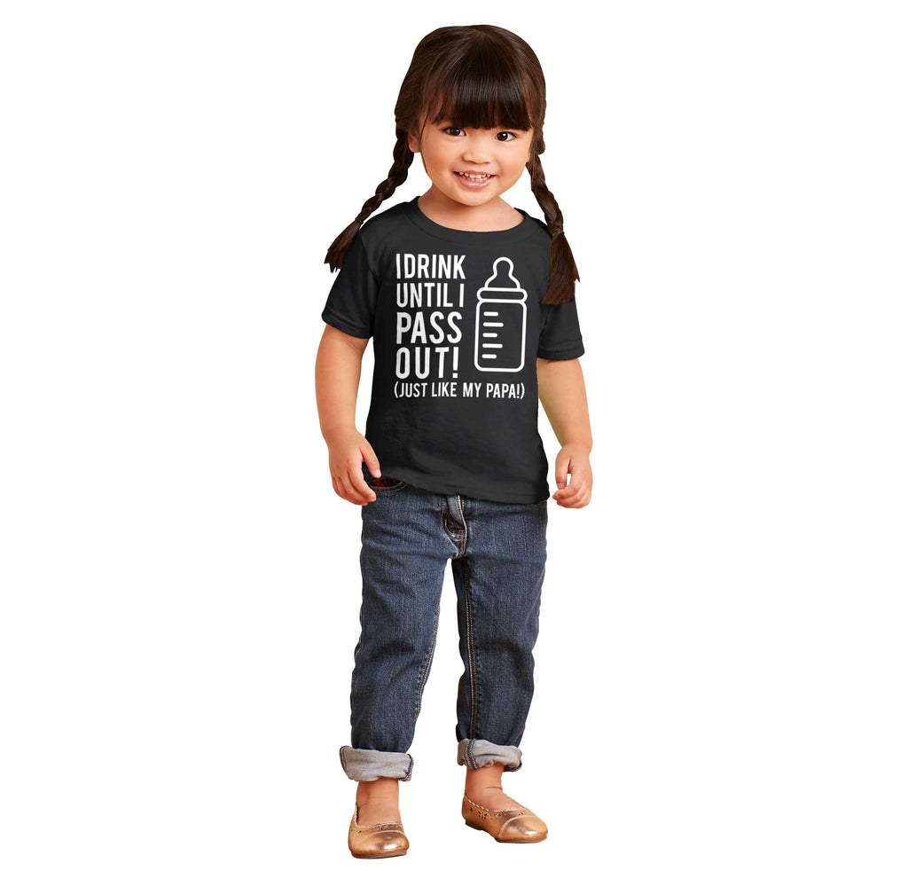 Drink Until I Pass Out Infant Toddler T Shirt-Direct To Garment Print-Brisco Baby
