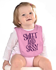 Sweet and Sassy Infant Baby Bib-Direct To Garment Print-Brisco Baby