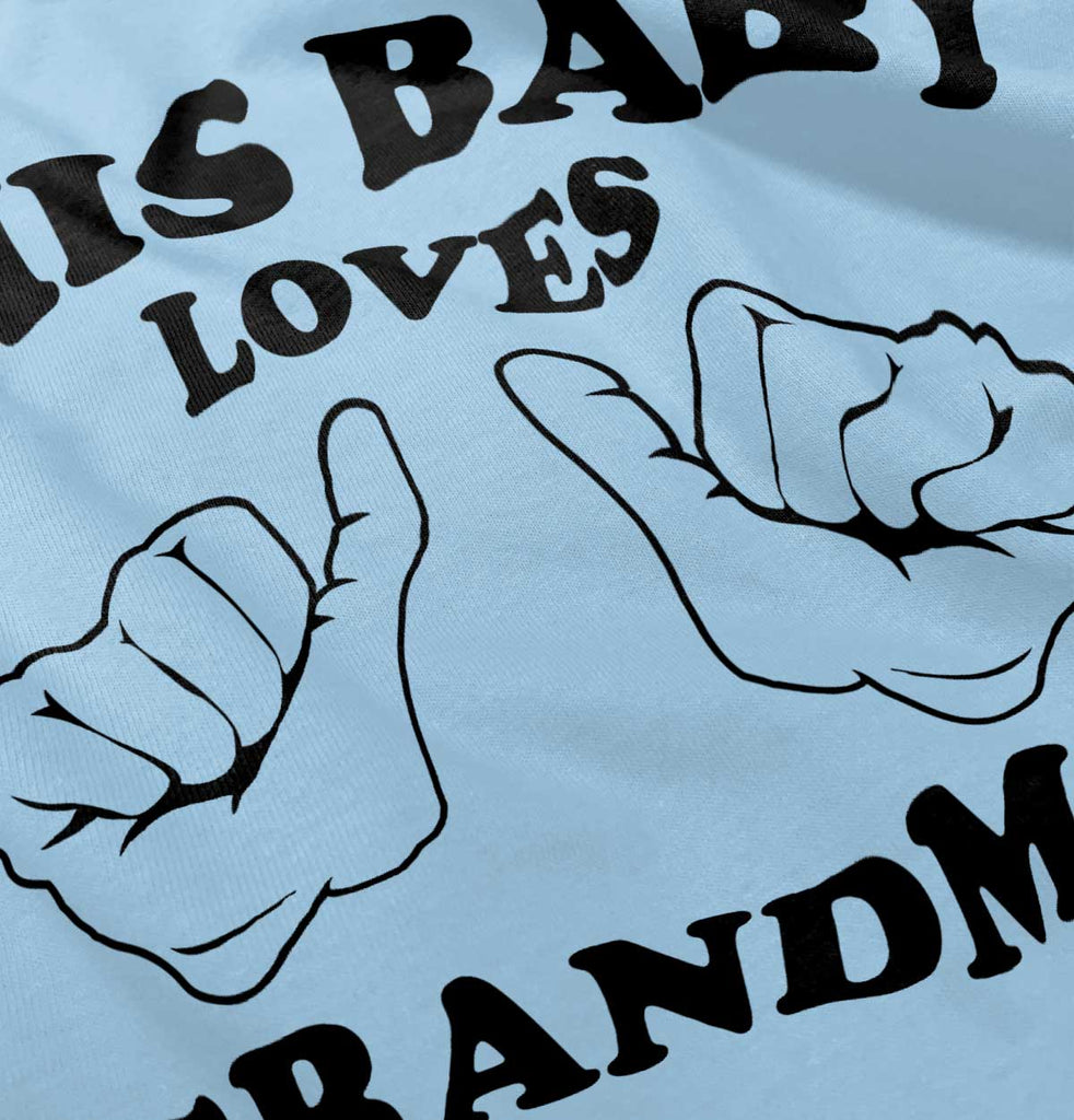 Baby Loves Grandma Romper Bodysuit-Direct To Garment Print-Brisco Baby