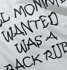 Mommy Backrub Romper Bodysuit-Direct To Garment Print-Brisco Baby