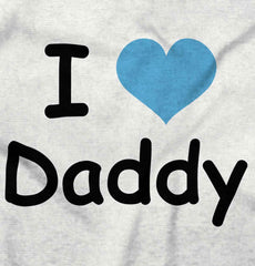 I Heart Daddy Toddler Football Jersey Tee-Direct To Garment Print-Brisco Baby
