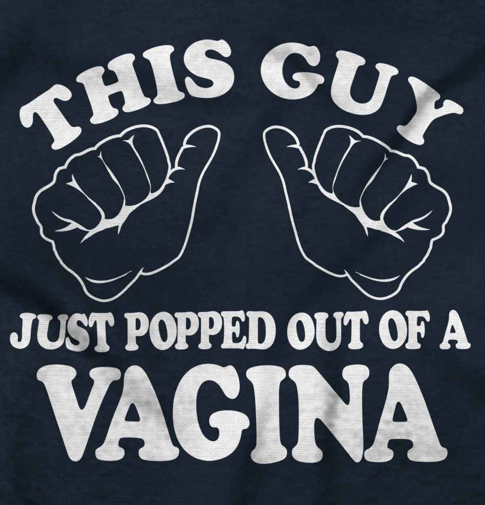 Popped Out of Vagina Romper Bodysuit-Direct To Garment Print-Brisco Baby